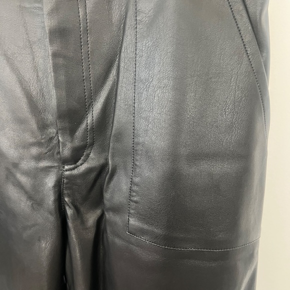 Brand new Faux Leather Black Monki ASOS Pants Seamed - Picture 4 of 7